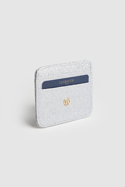 La La'Graccio Paris La'Graccio Paris Shurpa Card Holder Silver Glitter