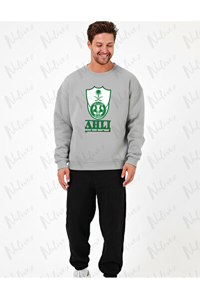 Nulivez Al-Ahli Design Printed High Quality Unisex Oversized O Neck Sweatshirt