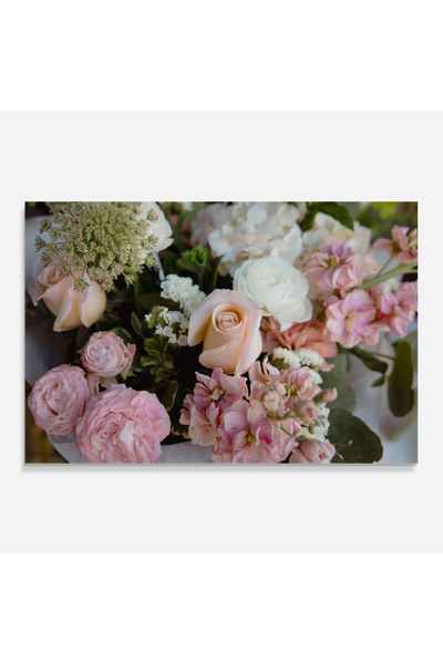 Arthub Kitchen Glass Panel, Stove Protection, Heat Resistant, Flowers, Beautiful Pink Pastel