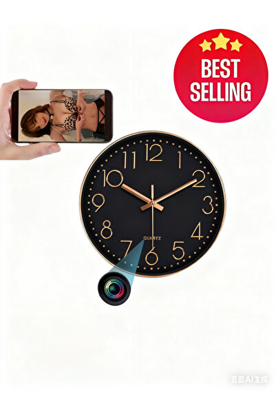 AMERICAN EAGLE Night vision WiFi wall-mounted Mini wireless clock camera, 1080P HD, security monitoring