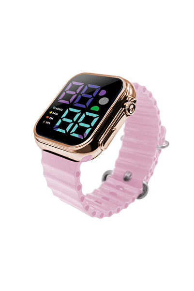 OEM Electronic Watch High Beauty Square Plated Frame Digital Watch Sports Trend Student LED Electronic