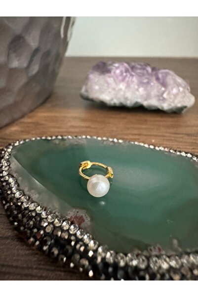 Bylin 925 Ayar Gümüş İncili Gold Mini Halka Piercing/küpe-iç Çap 6mm - 1 Adet