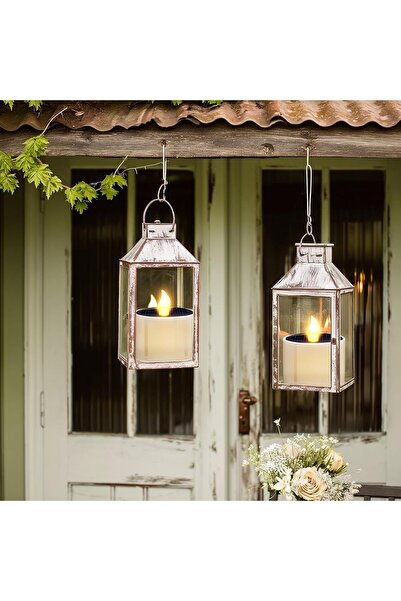 SoulBay 6pc Solar Tea Lights Outdoor Flameless Flicker LED Candles, IP65, Rechargeable, 2.3 x 2 in