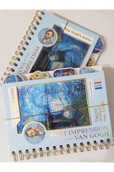 Poli Art Design Holografik kapaklı spiralli not defteri “Van Gogh’s art works...