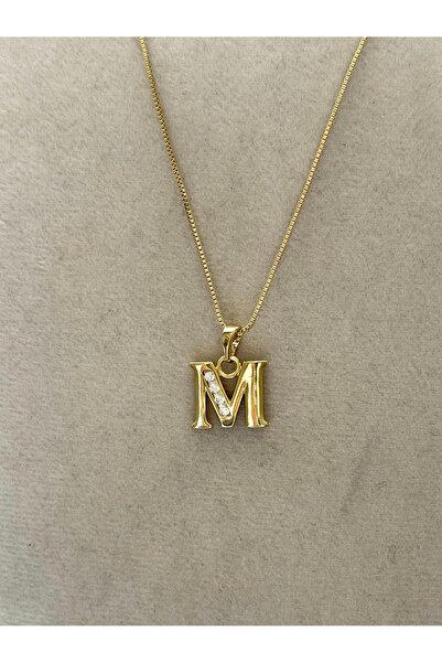 sahidesignatelier Çelik Altın Kaplama Xuping Harf Kolye