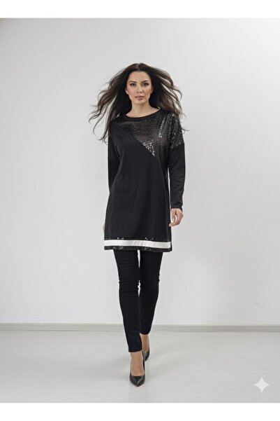 buğrahayalin Women's Long Sleeve Pulpayet Detail Blouse