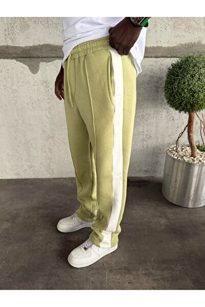 KağanKY Green Baggy Tracksuit with White Stripes