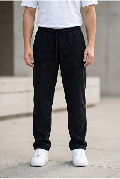 hello7 Men's Velvet Baggy Fit Pants