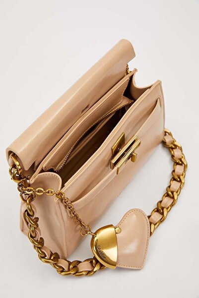 Levidor Mink Heart Accessory Detailed Shoulder Bag