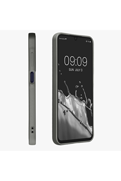 KWmobile Case for Samsung Galaxy A25, Gray, Silicone, KWM000021MZ009C