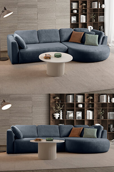 Eymense Venezia Köşe Koltuk Lacivert Sağ Köşe