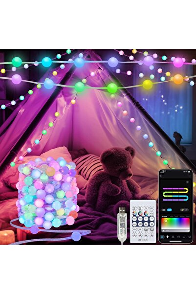 echosari أضواء خرافية ذكية عالمية، 10 أمتار RGB، تطبيق وجهاز تحكم عن بعد، مزا...