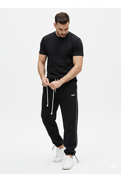 miadora cotton Baggy 3-Thread Inside Fleece-Lined Pocket B Printed Adjustable Leg Size Sweatpants