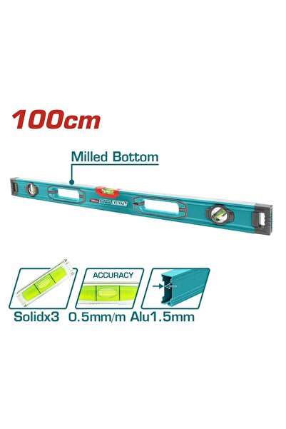 TOTAL Industrial spirit level 100 cm, accuracy 0.5 mm