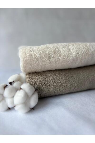 S&R 2-Piece Bath Towel 100% Cotton Cream and Beige 70X140 cm
