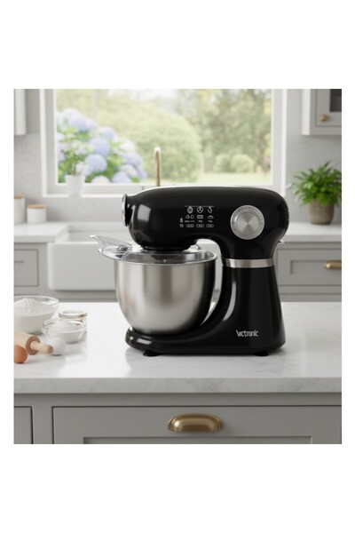 VICTRONIC Mixer with stainless steel bowl VC5788, 5 L, 1000 W, 12 speeds, Pul...