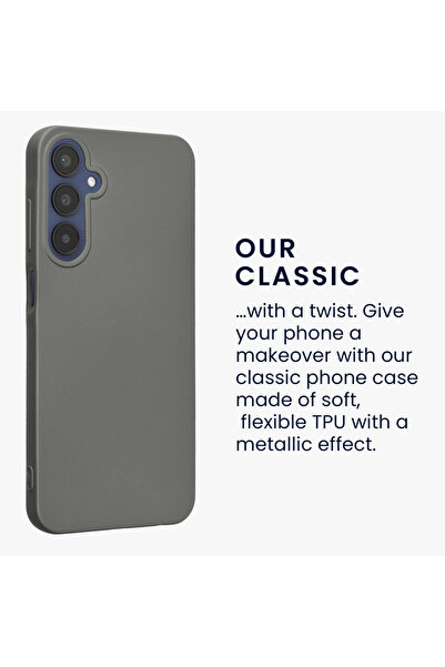 KWmobile Case for Samsung Galaxy A25, Gray, Silicone, KWM000021MZ009C