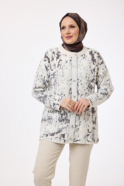 My City 40984 - Stylish Comfortable Patterned Women's Knitwear Jacket