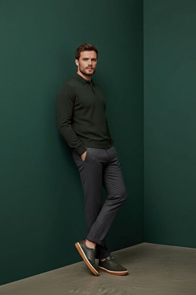 WEMSEY 100% Genuine Leather Sneaker Khaki Shoes