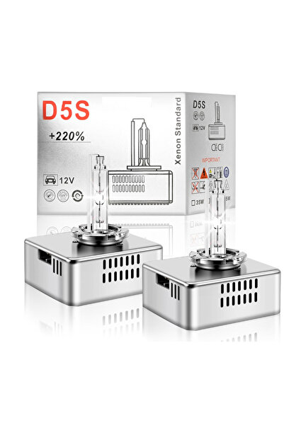 OEM Set 2 Becuri Xenon D5S putere 55W culoare 6000k +220% pentru Faruri Auto 9000 Lumeni