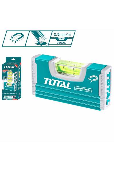 TOTAL Magnetic spirit level - 10cm - accuracy 0.5mm