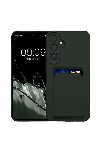 KWmobile Case for Samsung Galaxy A55 5G, Dark Green, Silicone, KWM000021TH003C