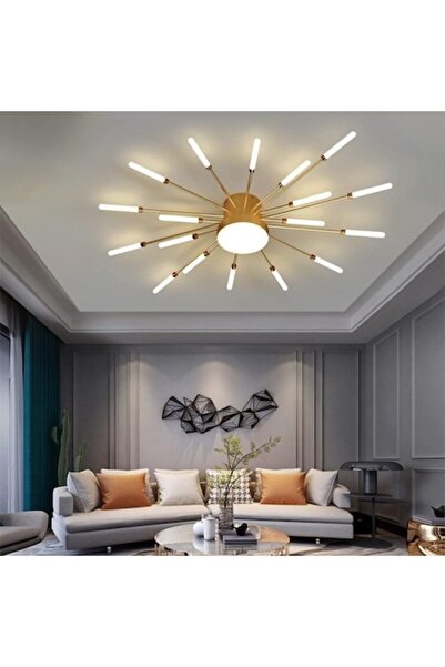 trandafi led LED Chandelier Nordic, 19 Light Sources, Acrylic, Gold - Stea Design 8922/18FGD