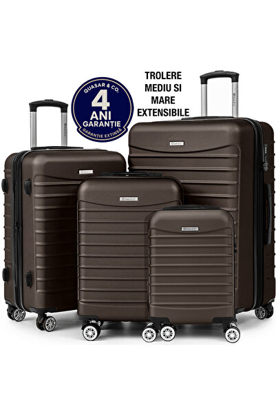 Quasar & Co. Set of 4 trolleys XS/S/M/L, hand/check luggage, suitcases with 4...