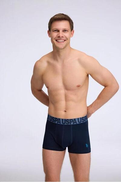 U.S. Polo Assn. 3-Pack Yellow Navy Blue Men's Boxers, Yellow Navy Blue Cobalt Men's Boxers, 95% Cotton, 5% Elastane