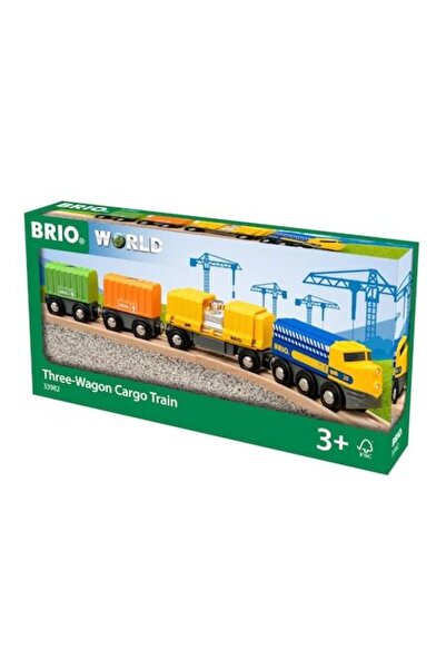 BRIO Set de joacă - Tren de marfă cu 3 vagoane