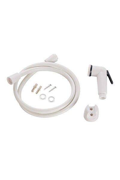 Lawazim Plastic Bidet Set White 1.2m Hose