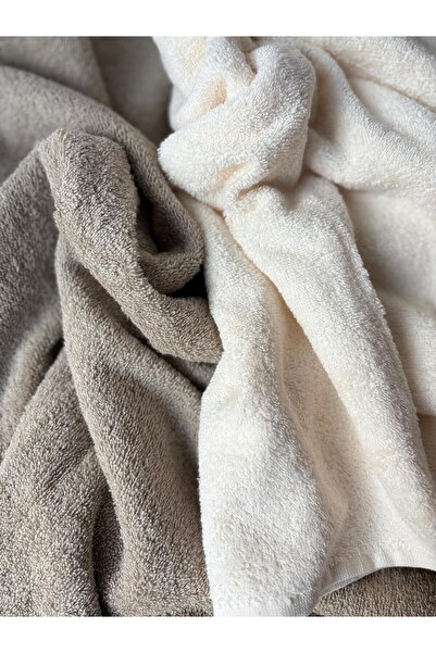 S&R 2-Piece Bath Towel 100% Cotton Cream and Beige 70X140 cm