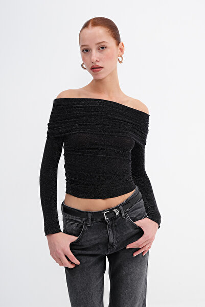 Addax Μπλούζα με λαμπερό νήμα Madonna B12523