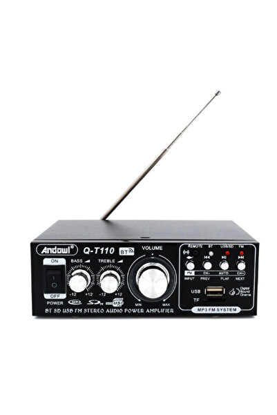 OEM Andowl Q T110 Professional Bass Amplifier Station Type with Bluetooth Black