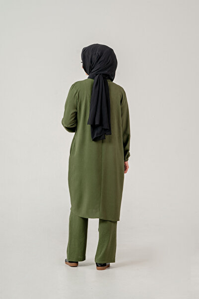 OKTAYUSTA COLLECTİON Women's Cotton Lightweight Double Pocket Hajj and Umrah Two-Piece Set