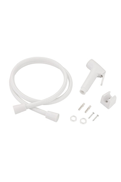 Lawazim Plastic Bidet Sprayer 1.2m Hose White