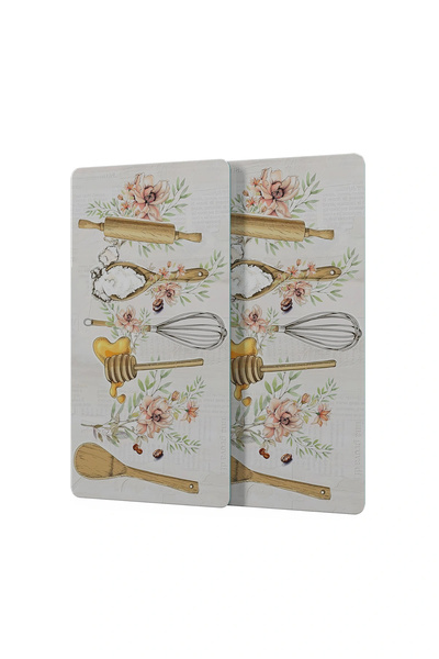 Decovetro Glass Presentation Serving Plate Set of 3 Round Kitchenware Patterned