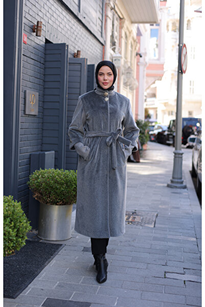 VİESTE ANGORA KOLU TRİKOLU UZUN KABAN