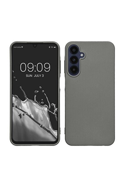 KWmobile Case for Samsung Galaxy A25, Gray, Silicone, KWM000021MZ009C