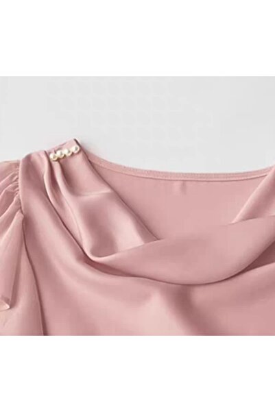 1way Elegant blouse with pleats at the chest