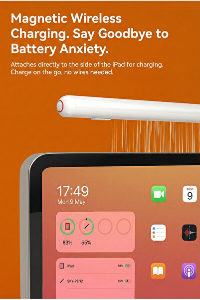 NO BRAND Smart stylus: Magnetic charging, tilt pressure, 11-hour battery life, full-screen touch blocking