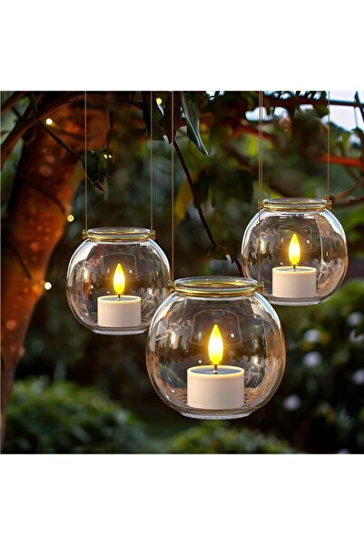 SoulBay Solar Tea Lights Outdoor Waterproof, 12 pcs 1.5" D x 2.1" Flickering LED Tealight Candles