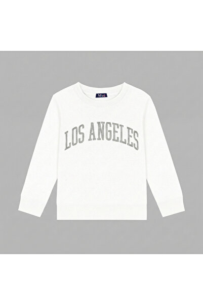 mixxi fashion Los Angeles Stone Printed Young Cut Teen 3-Thread Crew Neck Swe...