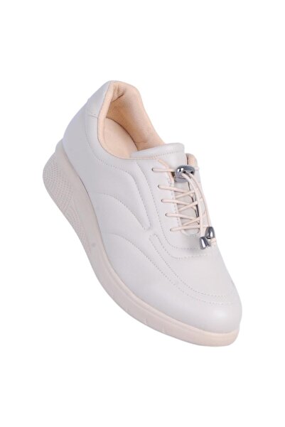 Ayakcenter Elmisa 059 Cream Women's Casual Shoes