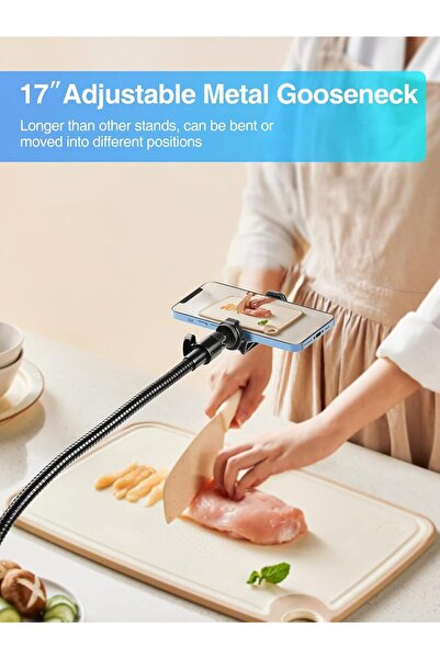 Elitehood 205cm Flexible Tripod Stand with 43cm Gooseneck & Remote (for iPhone/Android)