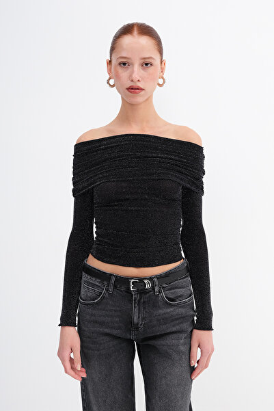 Addax Μπλούζα με λαμπερό νήμα Madonna B12523