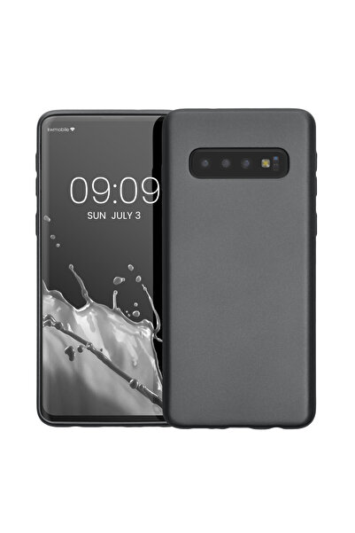 KWmobile Case for Samsung Galaxy S10, Gray, Silicone, 47452.232