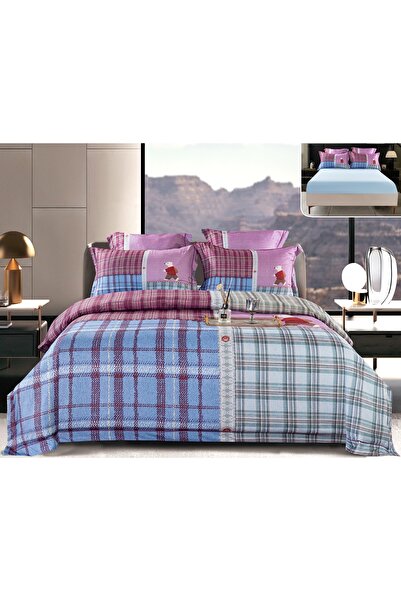 CHIRASO CHIRASO Lingerie Set, Thick Satin, 6 pieces, in box, with Fitted Sheet with ELASTIC 180x200+30cm