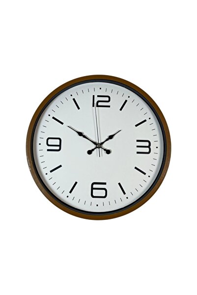 DENİSAM Zentime 36 cm Brown Decorative Wall Clock