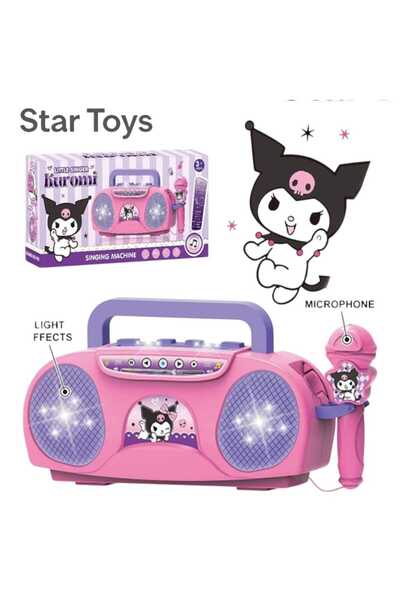 STAR TOYS مسجل كاريوكي للأطفال مع مايك واضاءة –